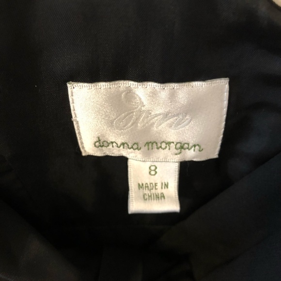 Donna Morgan Julie black long chiffon gown - Picture 6 of 7